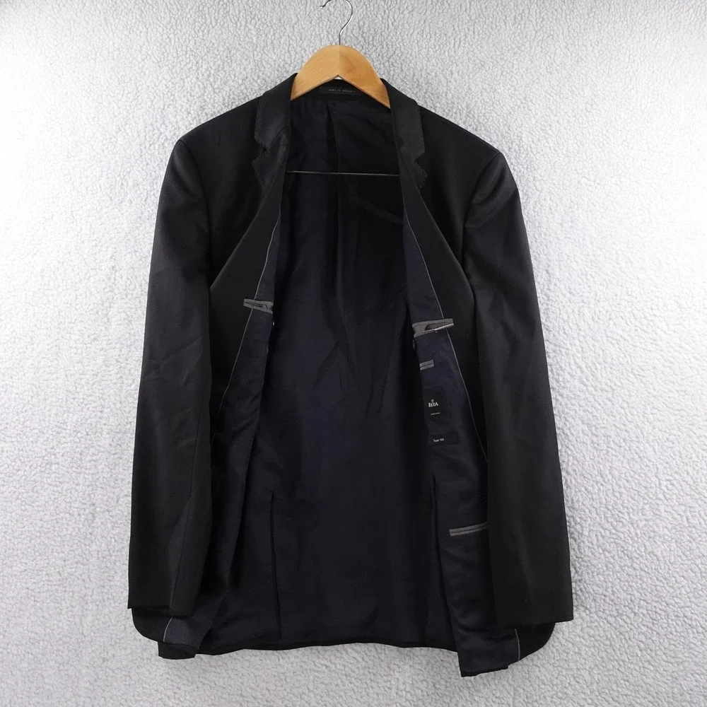 Boss Hugo Boss‎ Men 40L Black Reda Fabric Suit Jacket Blazer Super 100 Bulgaria